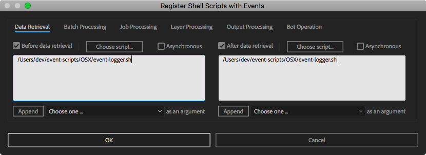 register shell scripts